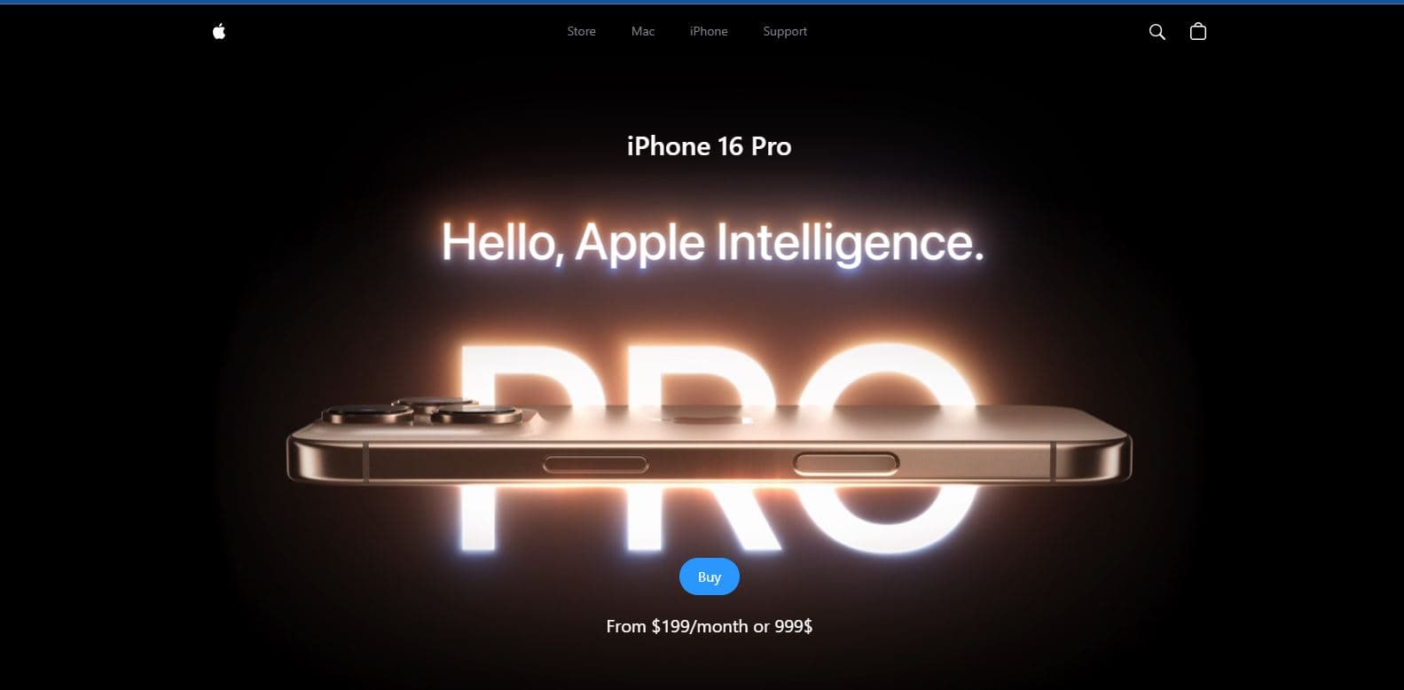 iPhone 16 Landing Page
