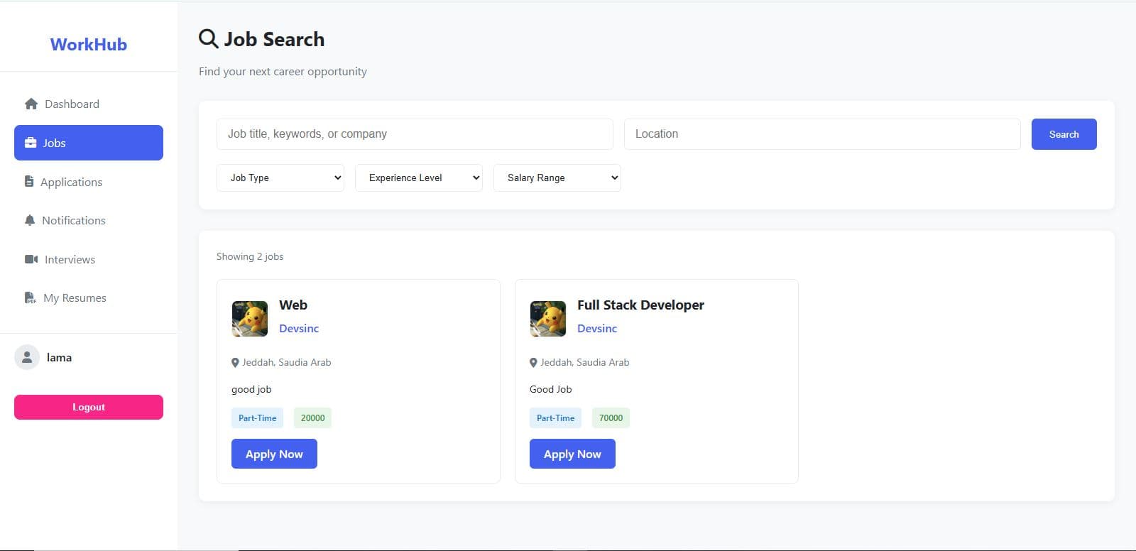 Job Portal Web Application